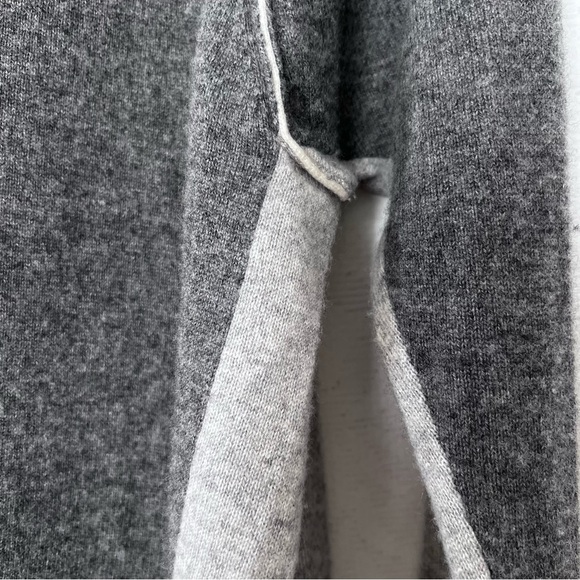 Vineyard Vines 100% Cashmere Two Tone Raglan Mock Neck Sweater in Gray size S - Picture 7 of 15